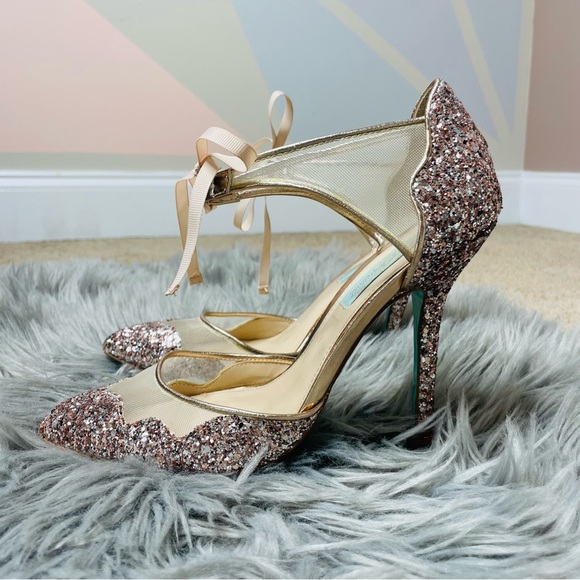 Blue by Betsey Johnson glitter dress pump - Picture 3 of 10